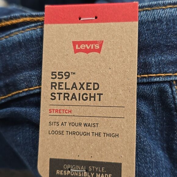 769 NWT Levi's Men's 559 Relaxed Straight Stretch Low Rise Relaxed Fit Straight - Picture 4 of 5